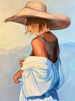 "Anne au chapeau" as an Art Deco poster