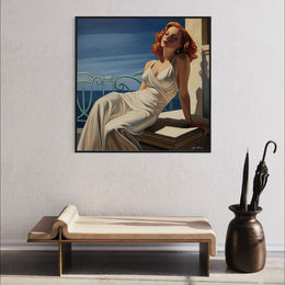 "Terrasse au Palais" as an Art Deco canvas print