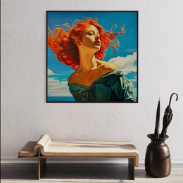 "Summer on my Mind" as an Art Deco canvas print