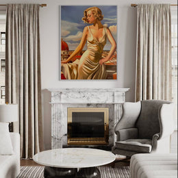 "Terrasse à Florence" as an Art Deco canvas print