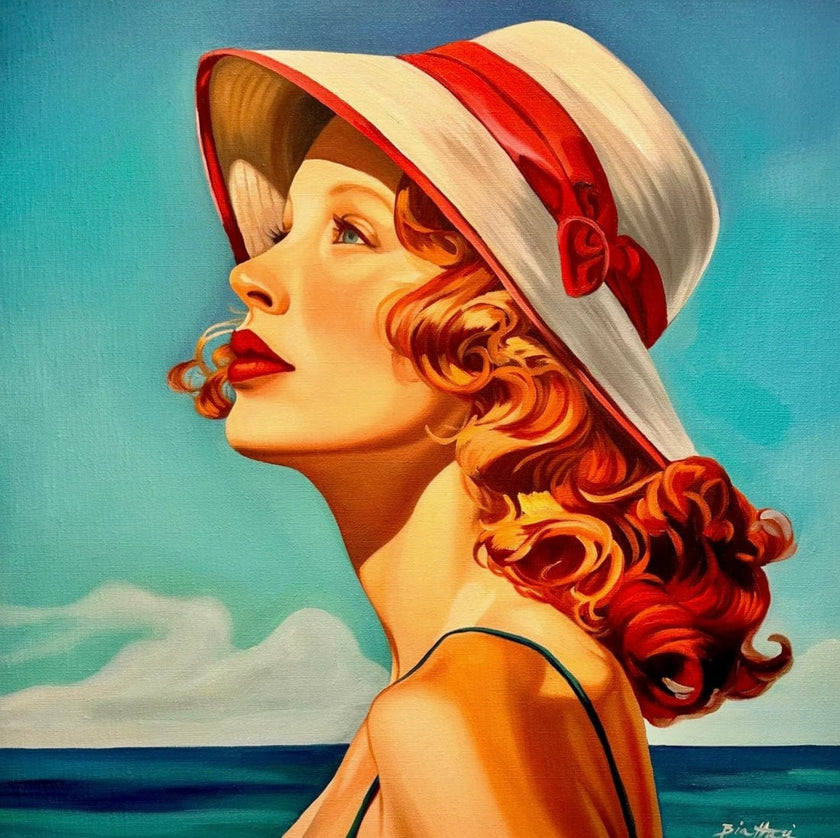 Rousse au Chapeau Poster