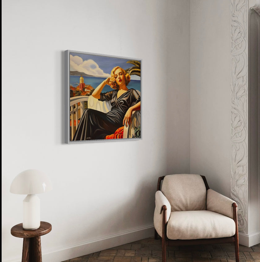 Terrasse a Saint Tropez Poster