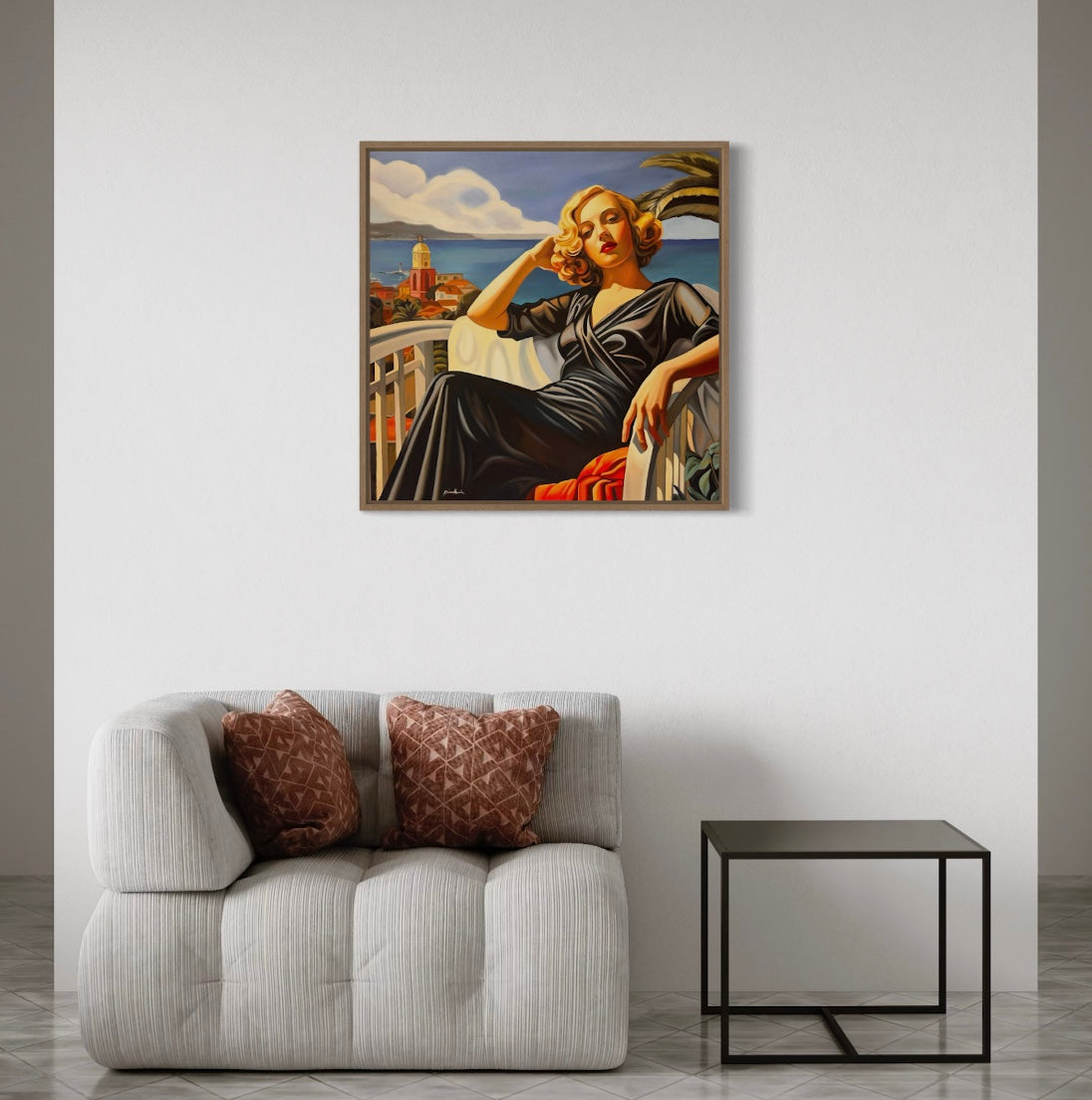 Terrasse a Saint Tropez Poster