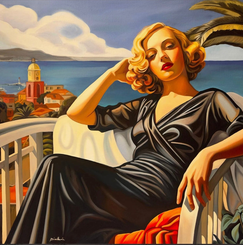 Terrasse a Saint Tropez Poster