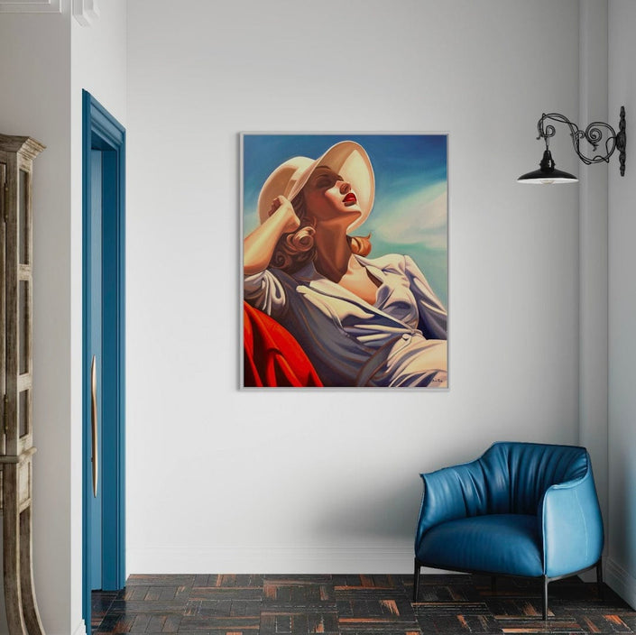 Rêveuse au Chapeau Poster