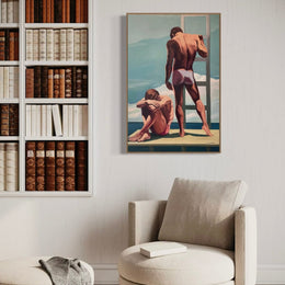 "L'Échelle 2" as an Art Deco canvas print