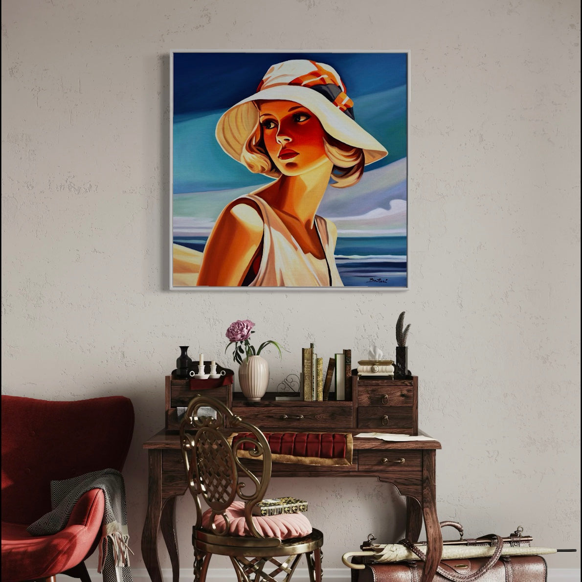 Femme au Chapeau Poster