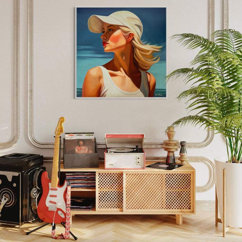 Fille en Blanc Poster