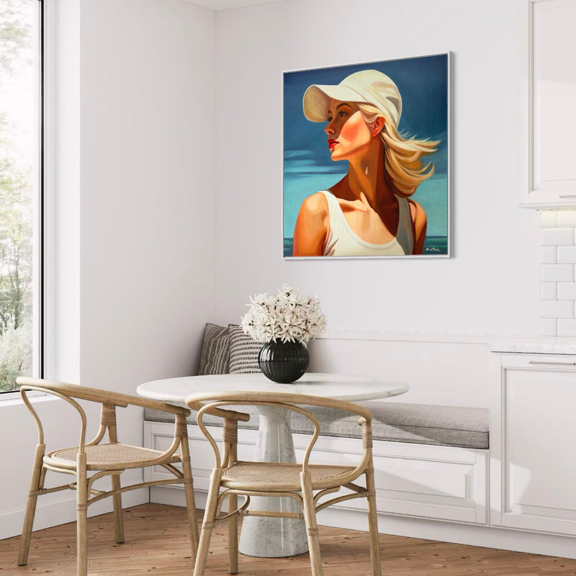 Fille en Blanc Poster