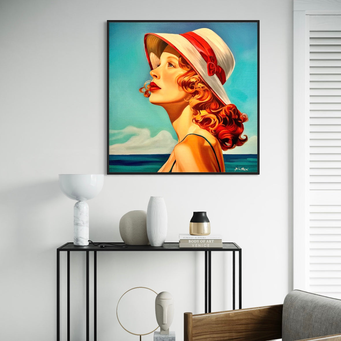 Rousse au Chapeau Poster