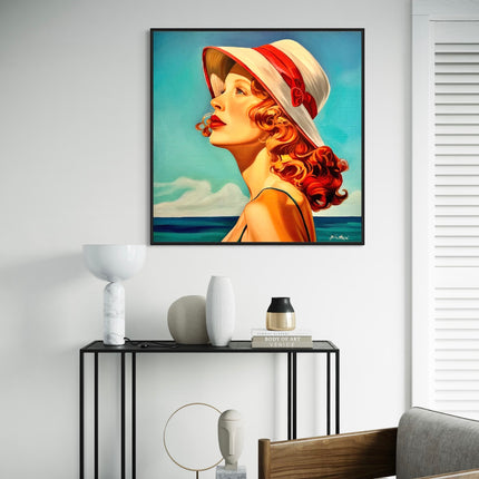 Rousse au Chapeau Poster