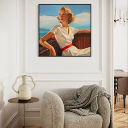 "Dans ma Riva" as an Art Deco canvas print
