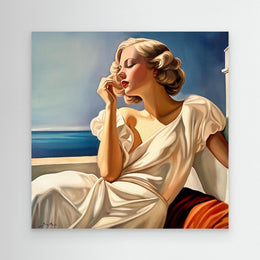 "Grace" as an Art Deco canvas print