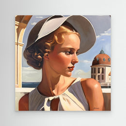 "Terrasse à Masséna" as an Art Deco canvas print