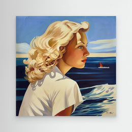 "Serene" as an Art Deco canvas print