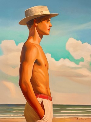 Garcon au Chapeau - original painting by Irina Biatturi
