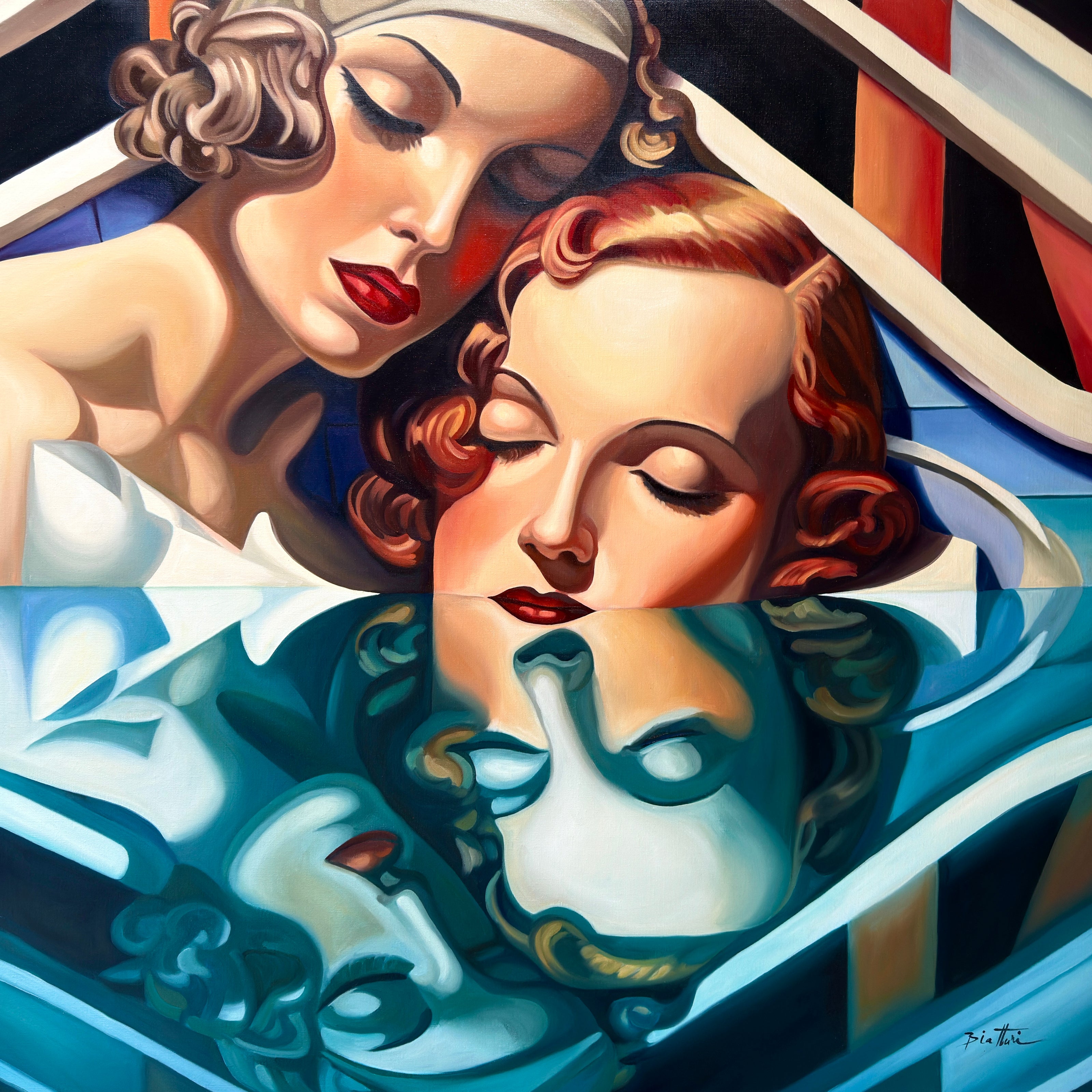 French Elegance, oil on canvas by Irina Biatturi