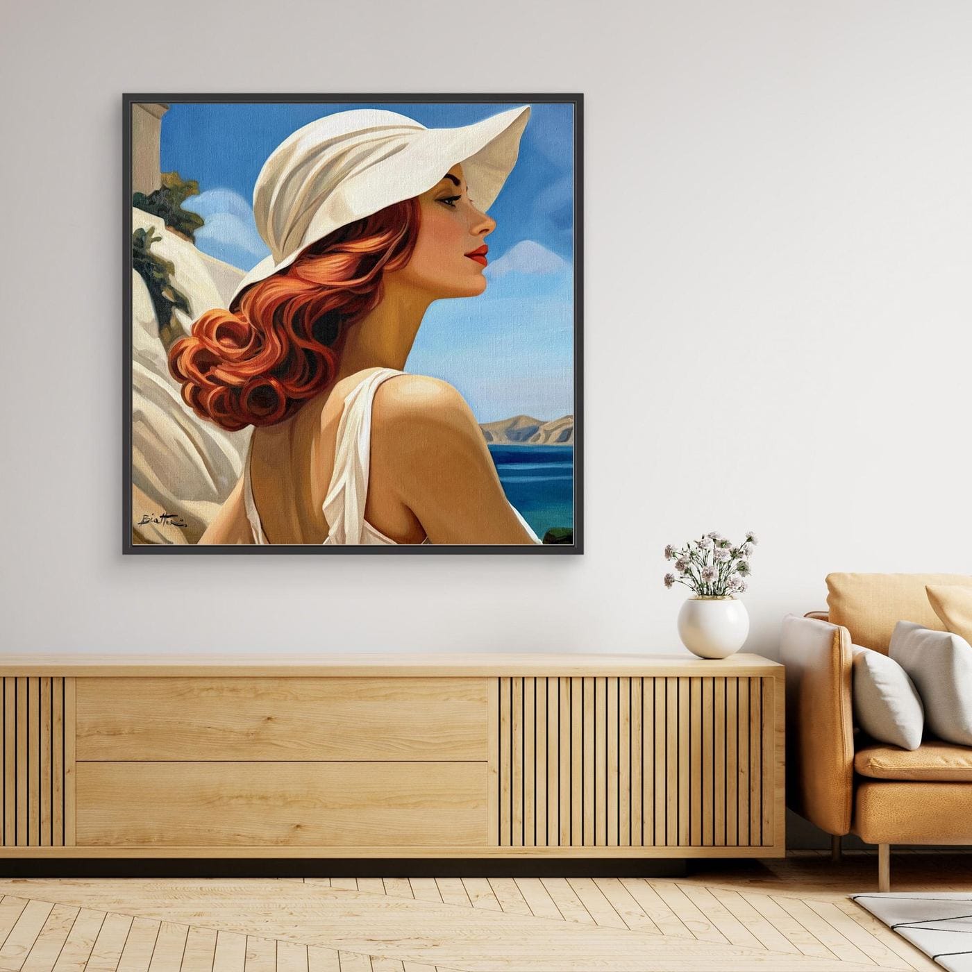 Femme au Chapeau Blanc