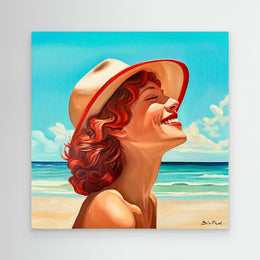 "Joie de Vivre" as an Art Deco canvas print