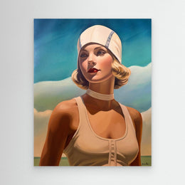 "Laura" as an Art Deco canvas print