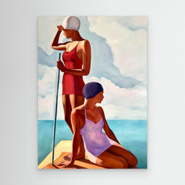 "Chloé & Chloé" as an Art Deco canvas print