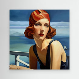 "Rêve d'Été" as an Art Deco canvas print