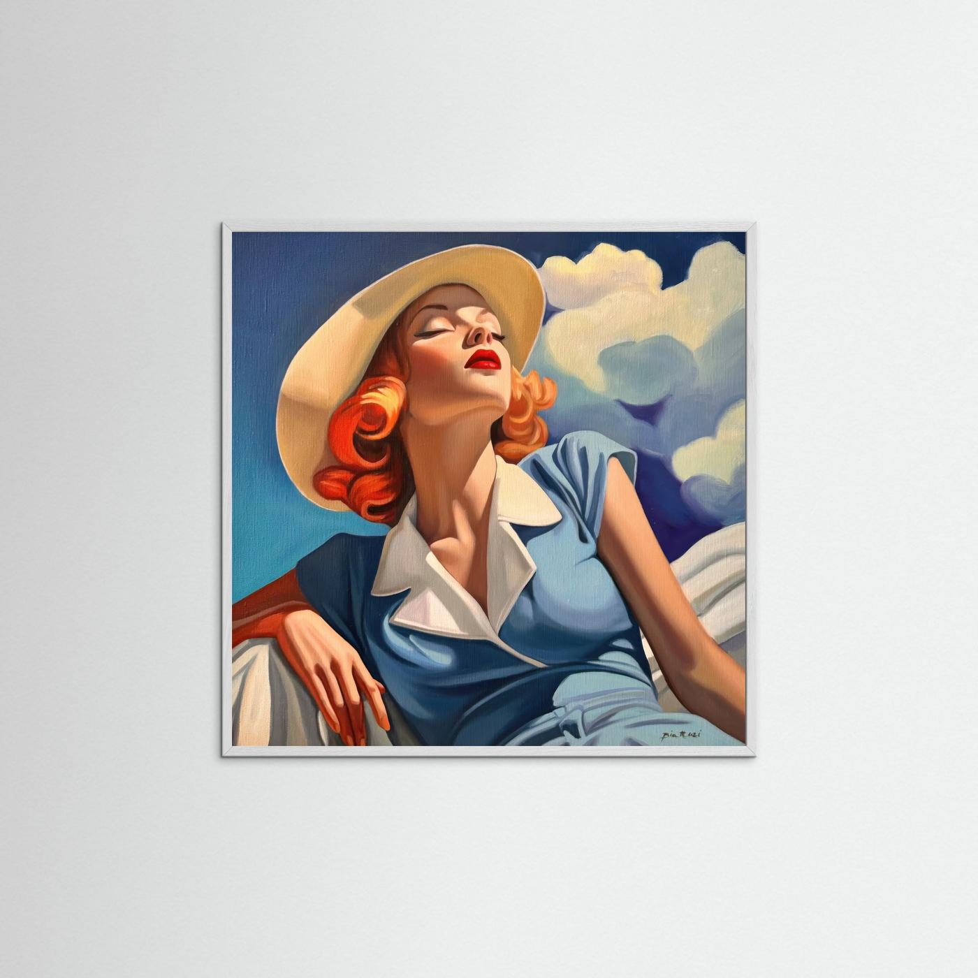 Poster: Rêveuse au Chapeau