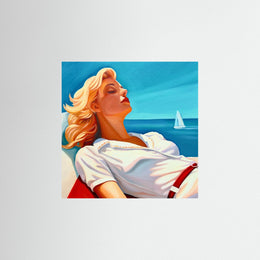 "Instant Bleu" as an Art Deco poster