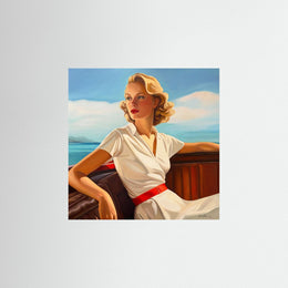 "Dans Ma Riva" as an Art Deco poster