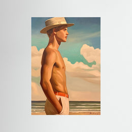 "Garçon au Chapeau" as an Art Deco poster