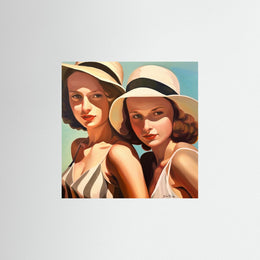 "Les Copines 3" as an Art Deco poster