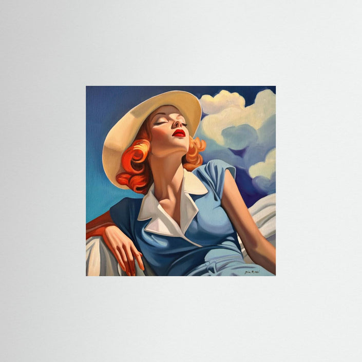 Poster: Rêveuse au Chapeau