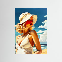 "Au bord de la mer" as an Art Deco poster