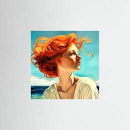 "La Belle Rousse" as an Art Deco poster