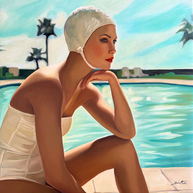 Nageuse, oil on canvas by Irina Biatturi