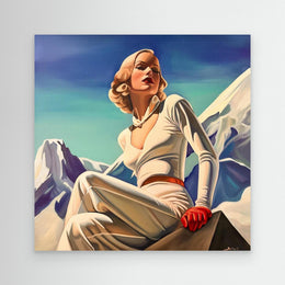 "Le Gant Rouge" as an Art Deco canvas print