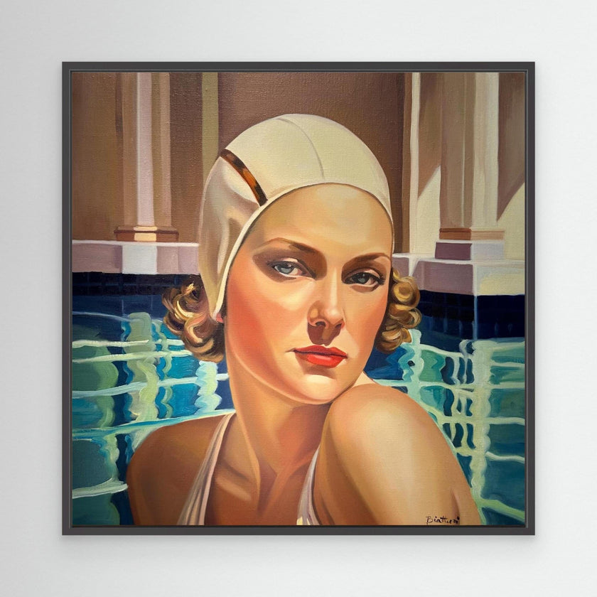 Baigneuse à la piscine 