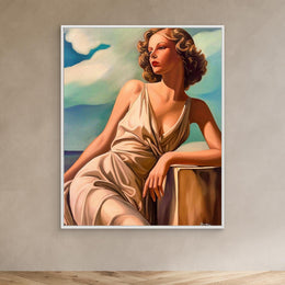 "Reflections" as an Art Deco canvas print