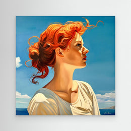 "Vent d'Été" as an Art Deco canvas print
