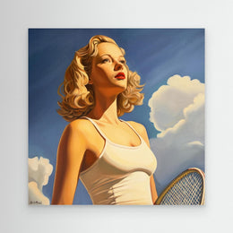 "Joueuse de Tennis" as an Art Deco canvas print
